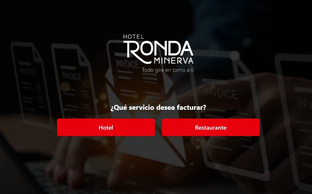 Interfaz de facturación para hotel y restaurante